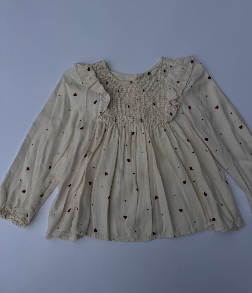 Zara lady bug blouse || 4-5Y