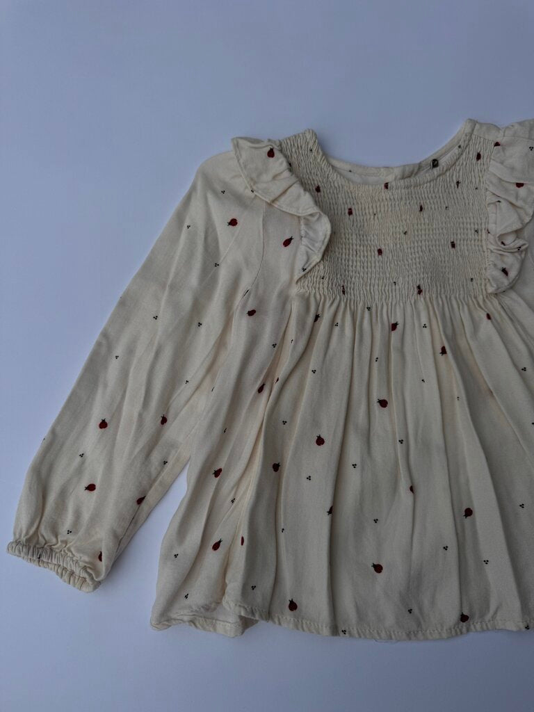 Zara lady bug blouse || 4-5Y