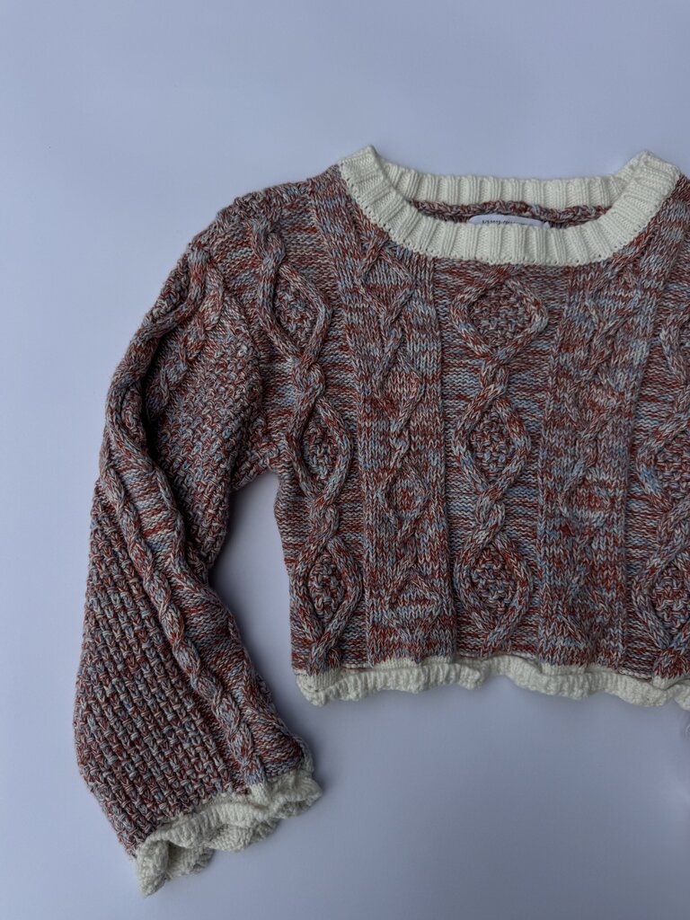 Zara red & blue knit sweater || 6-7Y