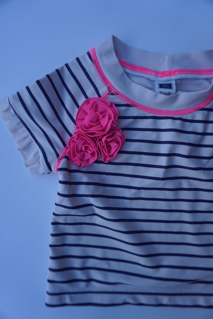 janie and jack striped rash guard shirt || 12-18M