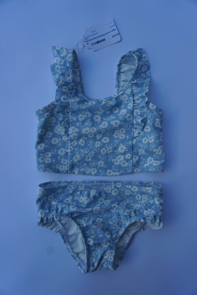 baby gap two piece floral bathing suit || 2Y