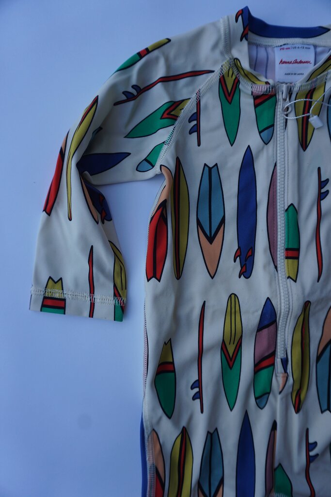 hanna andersson surfboard rash guard swimsuit || 6-12M