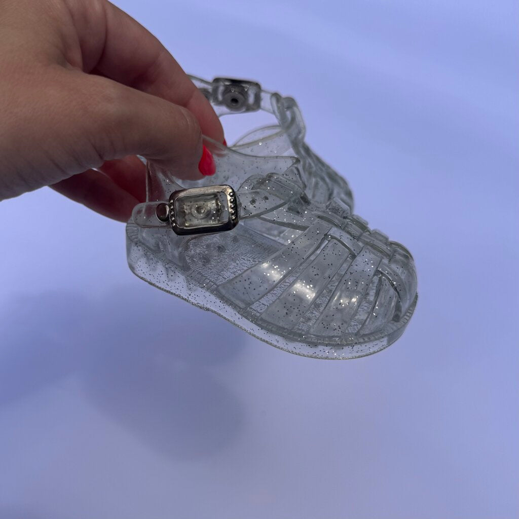 vintage glittery jelly shoes || infant