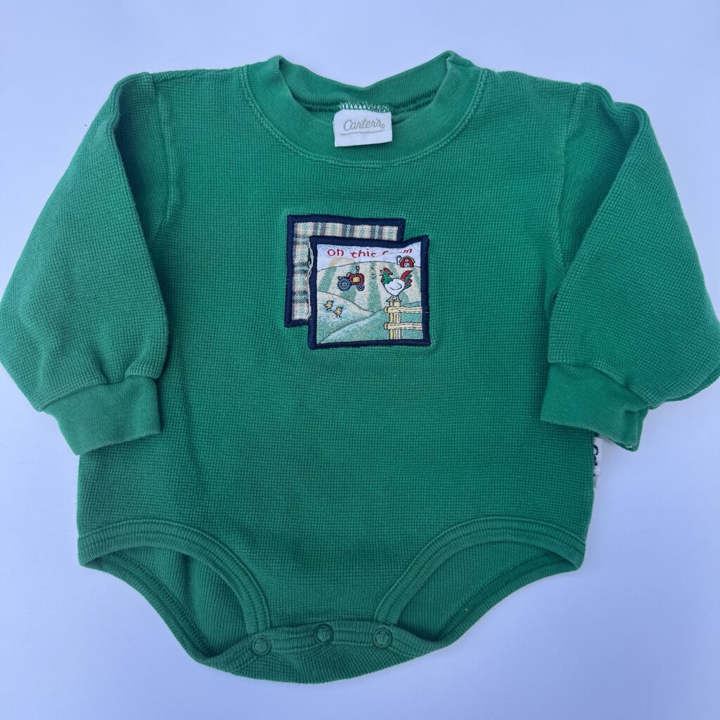 vintage "on this farm" carter's onesie || size 9-12M