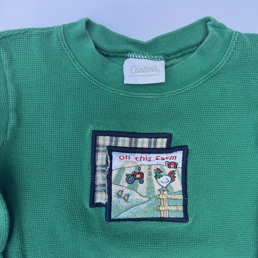 vintage "on this farm" carter's onesie || size 9-12M