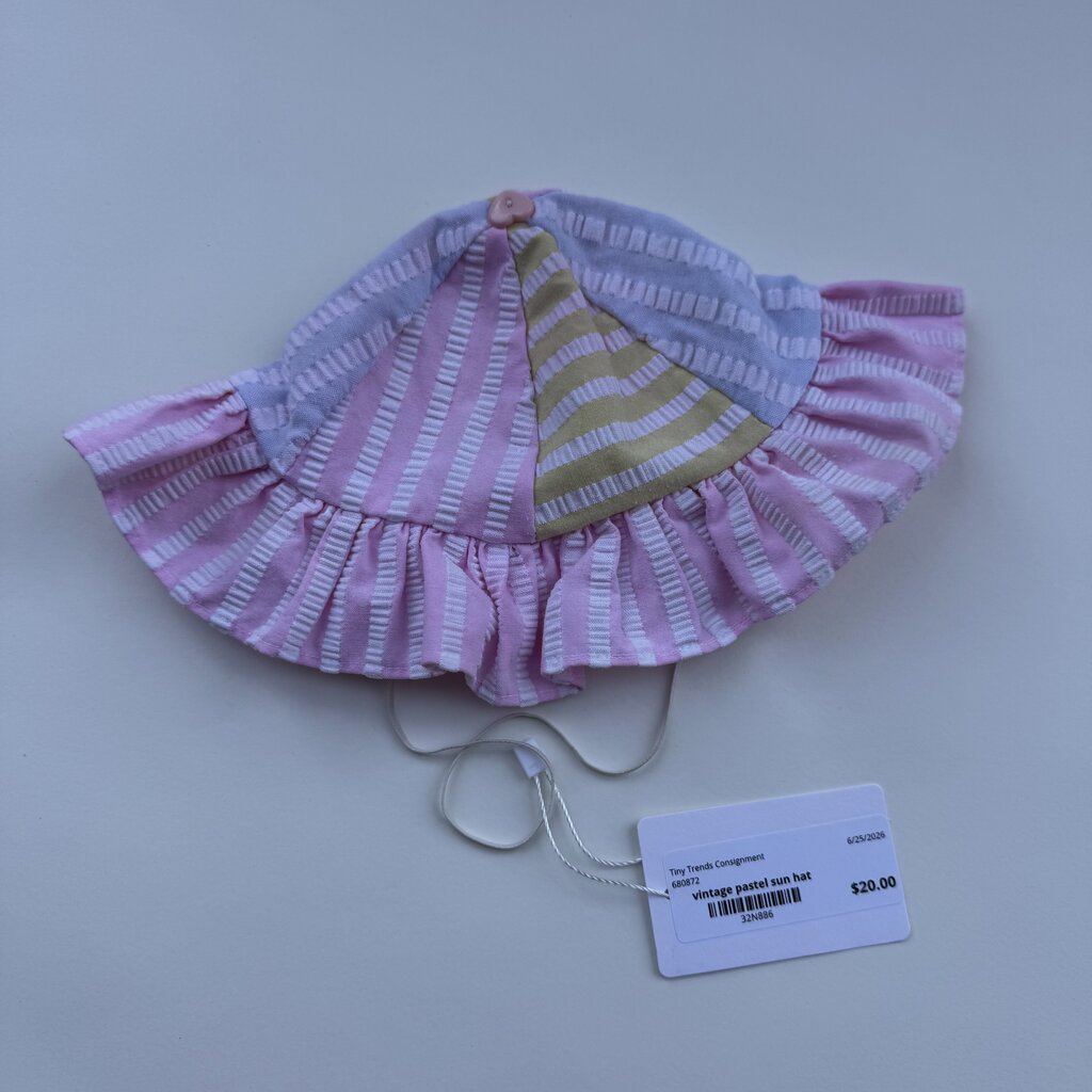 vintage pastel sun hat