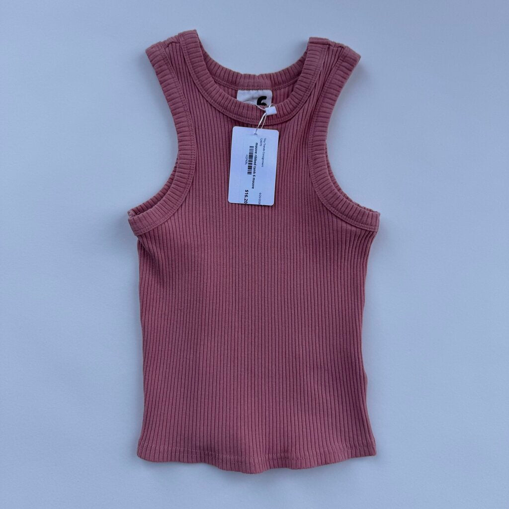 cotton on mauve ribbed tank || size 6