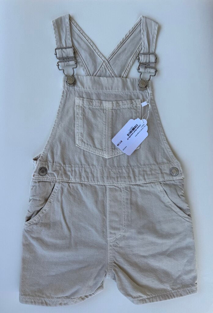 zara cream short overalls || size 3Y