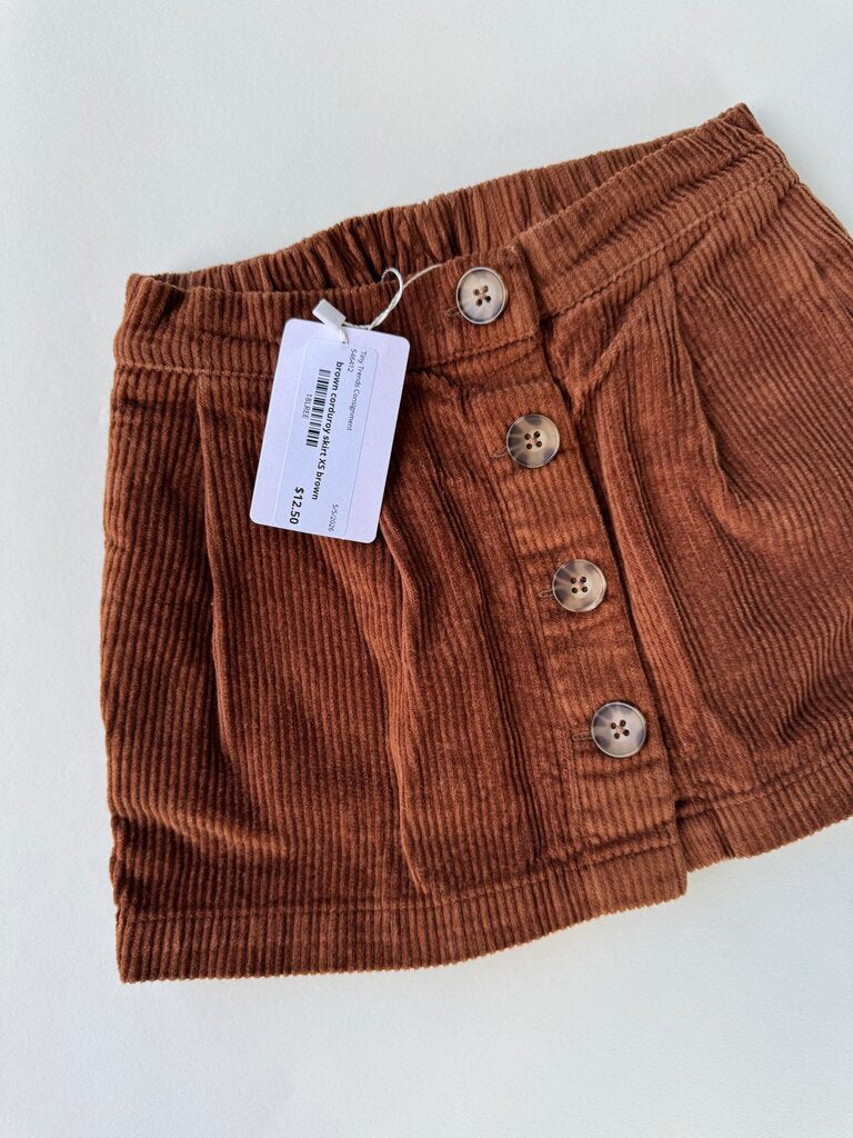 gap kids brown corduroy skirt || size xs