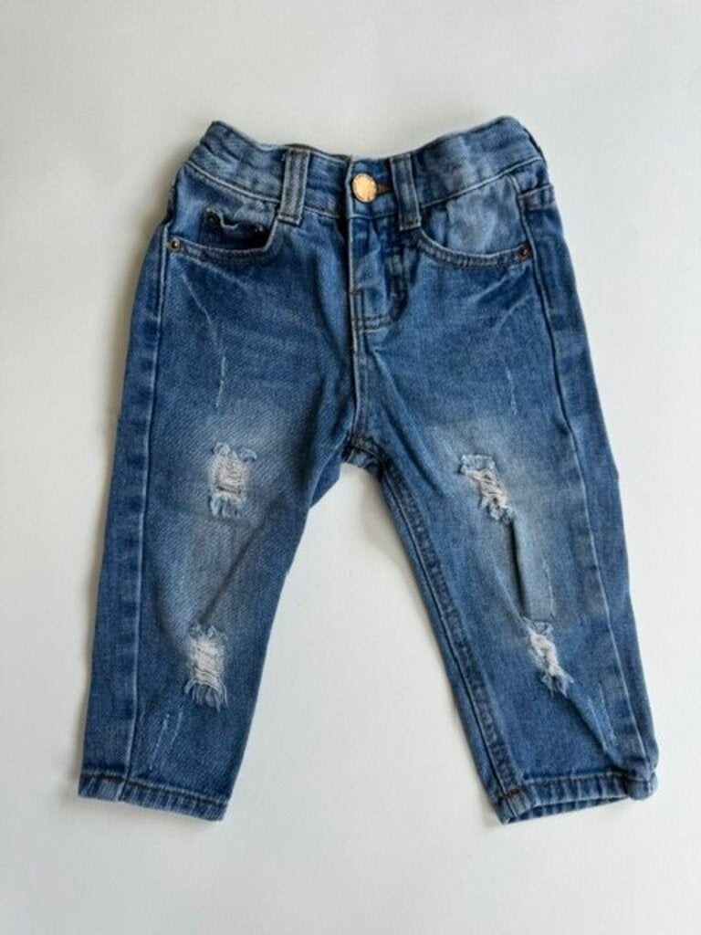 kidscool space medium wash jeans || size 9-12M