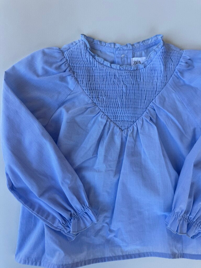 zara pinstripe blouse || size 3-4Y