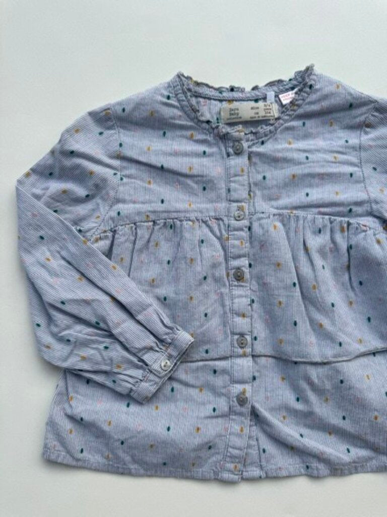 zara pinstripe blouse || size 3-4y
