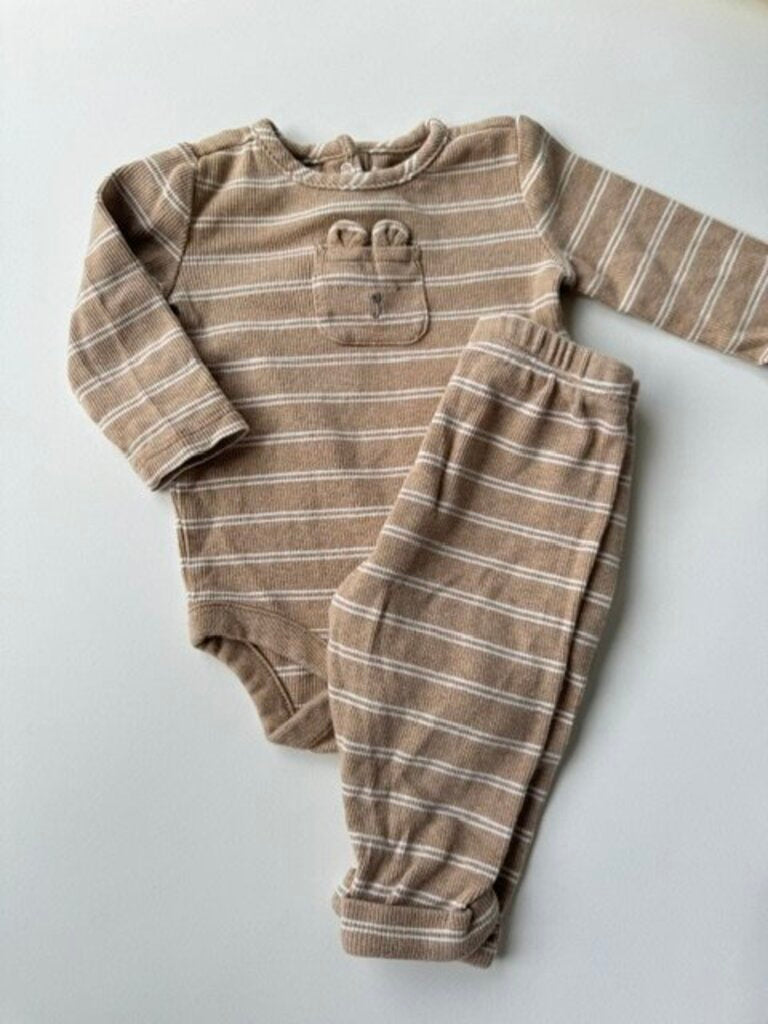 baby gap striped two piece set || 3-6M
