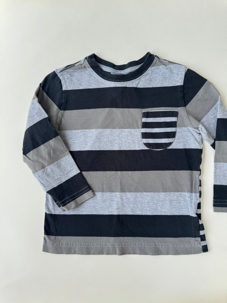 hanna andersson striped long sleeve || size 4Y