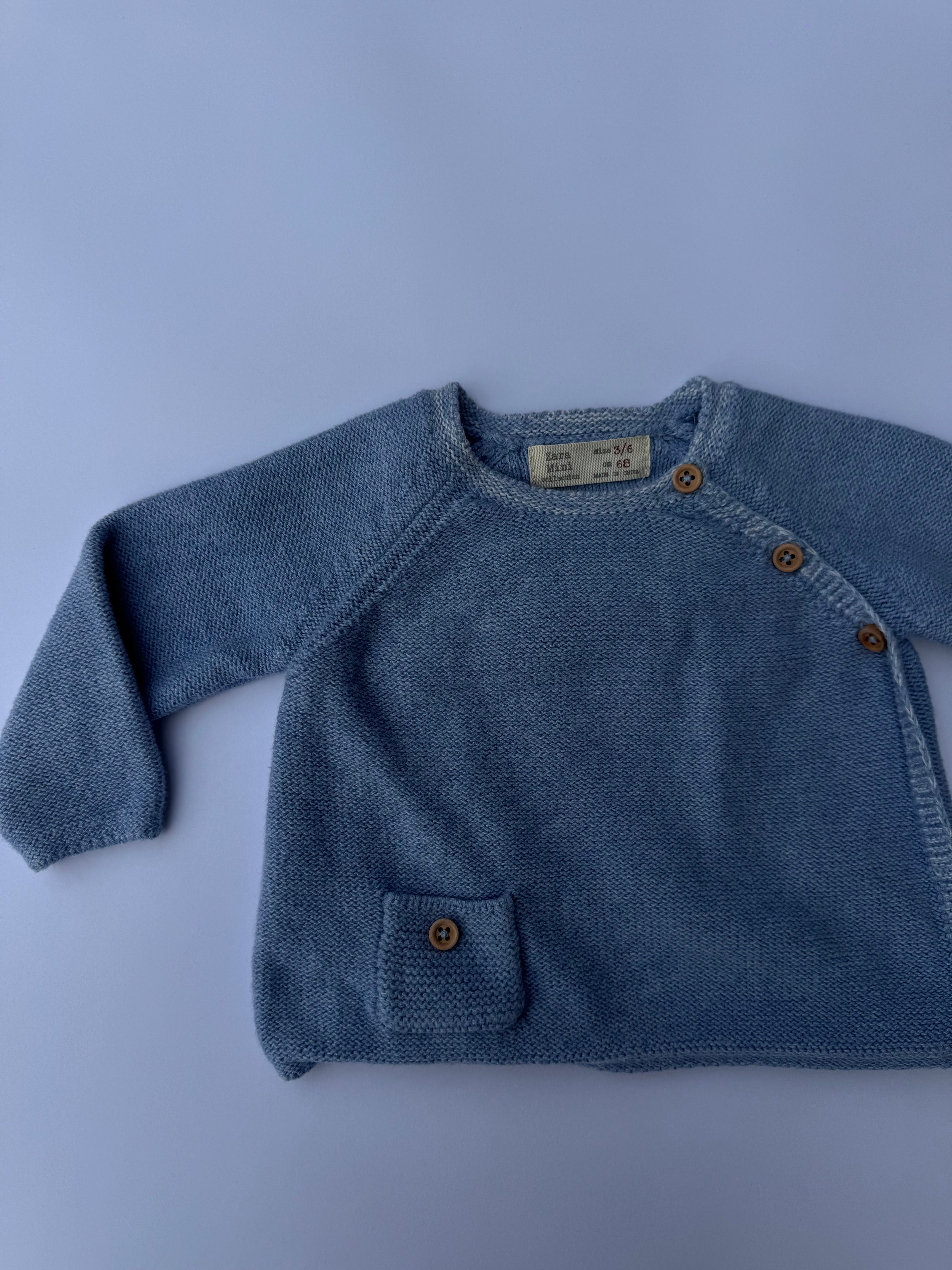 Zara Blue Knit Sweater