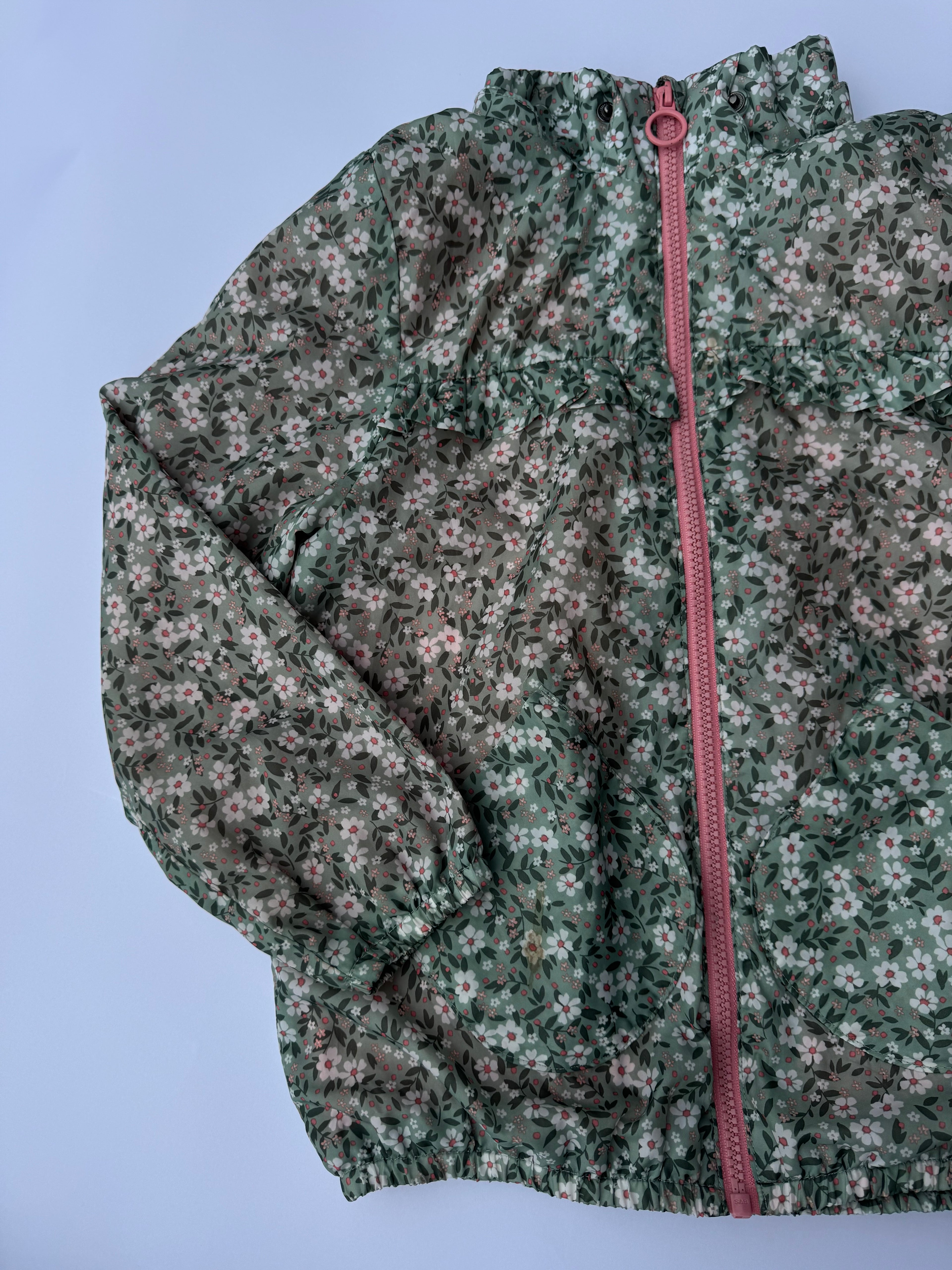 H&M Flower Zip Up Jacket